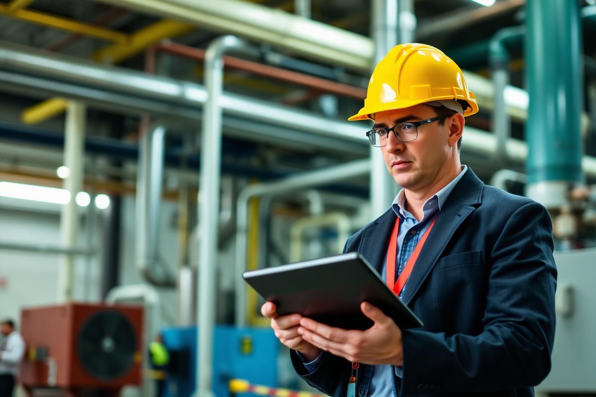 A consultant taking notes during a site walkthrough with the operations lead